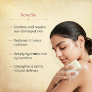 Buy Aloe Vera Soap with Glycerine soap base (dervied from vegetable oils &  natural sugars) for Soothes and repairs sun-damaged skin