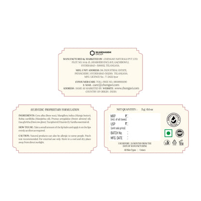 Manjishta & Cow Ghee Lip Balm