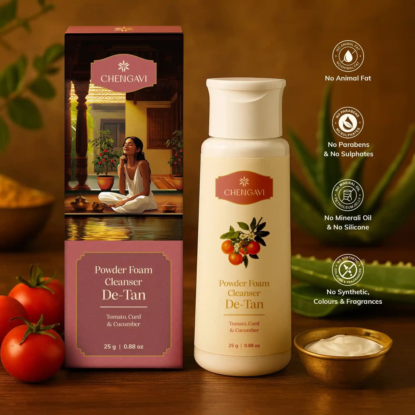 Powder Foam Cleanser De-tan 
